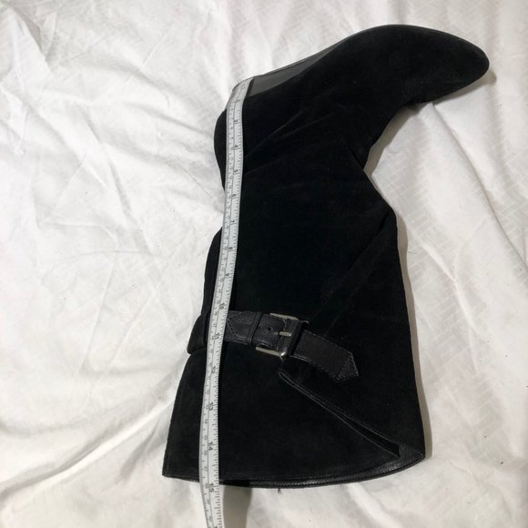 Nine West Black Suede Slouchy Boots - Picture 7 of 12